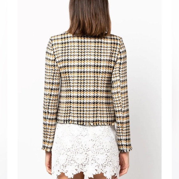 LUI JO BNWT Houndstooth Tweet Jacket SMALL - Picture 4 of 7